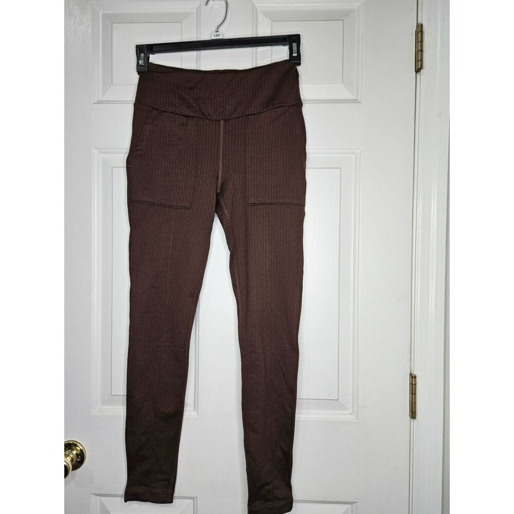 Mondetta Size Small Workout Pants Brown Herringbone Pattern